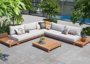 Suns Portofino Lounge set kussens Soft grey mixed weave