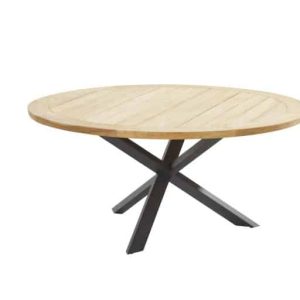 4 Seasons Outdoor Prado Teak Top Tafel 160 cm RVS onderstel