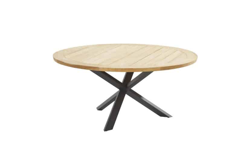 4 Seasons Outdoor Prado Teak Top Tafel 160 cm RVS onderstel