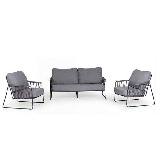Tierra Outdoor Rivera sofa set Mountain Grey 3 delig - Afbeelding 2