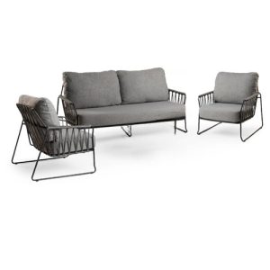 Tierra Outdoor Rivera sofa set Mountain Grey 3 delig