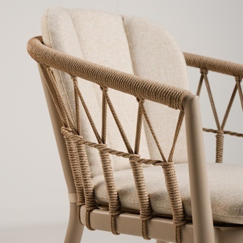 Tierra Outdoor Santafe dining chair Champagne - Afbeelding 3