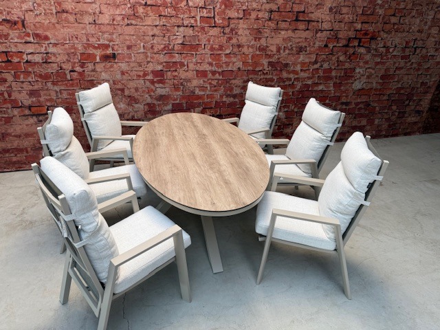 Sens Line Luccio dining set 7 delig Sand - Afbeelding 2