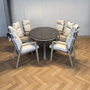 Sens Line Luccio dining set ovaal Dark / Sand 7 delig