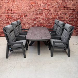 Sens Line Montana dining set 7 delig met Bradford Grey tafel