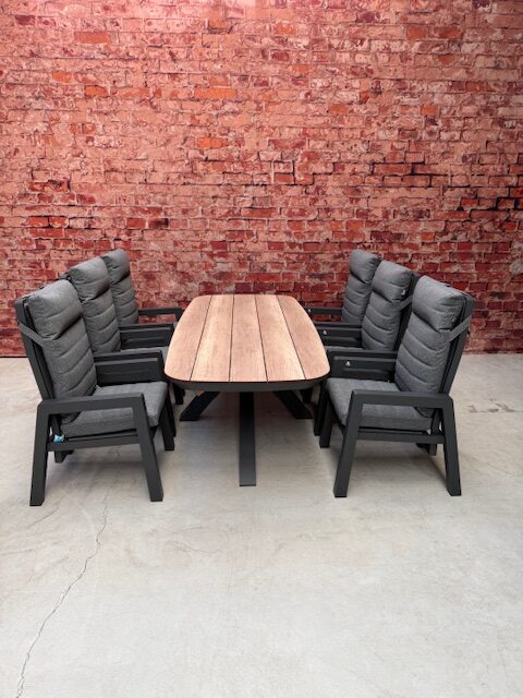 Sens Line Montana dining set 7 delig met Bradford Woodlook tafel - Afbeelding 2