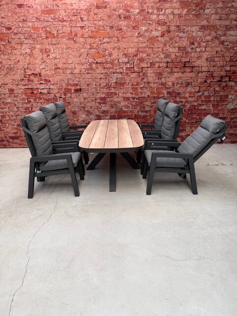 Sens Line Montana dining set 7 delig met Bradford Woodlook tafel - Afbeelding 3