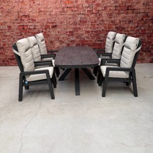 Sens Line Santana dining set 7 delig met Bradford Grey tafel