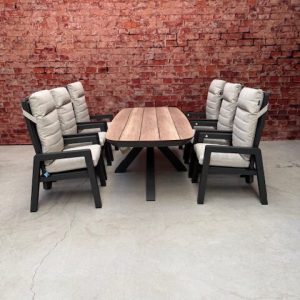 Sens Line Santana dining set 7 delig met Bradford Woodlook tafel