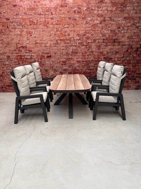 Sens Line Santana dining set 7 delig met Bradford Woodlook tafel