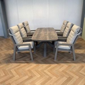Sens Line Valerie dining set Taup 7 delig