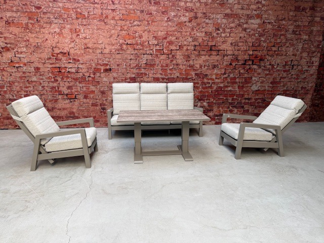Sens Line Valerie sofa set Taup 4 delig - Afbeelding 3