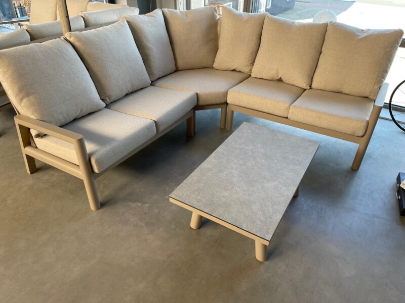 Tierra Outdoor Sevilla Big corner set Champagne 4 delig