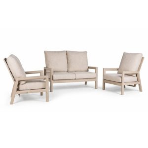 Tierra Outdoor Sevilla sofa set met 2 zits bank Champagne 3 delig