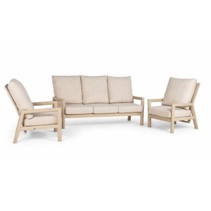 Tierra Outdoor Sevilla sofa set met 3 zits bank Champagne 3 delig