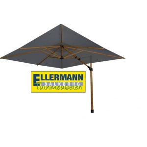 4 Seasons Outdoor siesta premium 3 x 3 frame wood look / doek charcoal