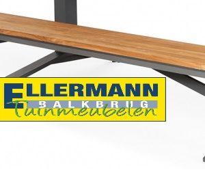 Stockholm Bench van Suns 220 cm matt royal grey