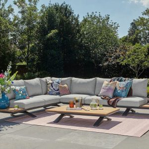 Suns Stockholm loungeset  xl kussens mixed weave soft grey