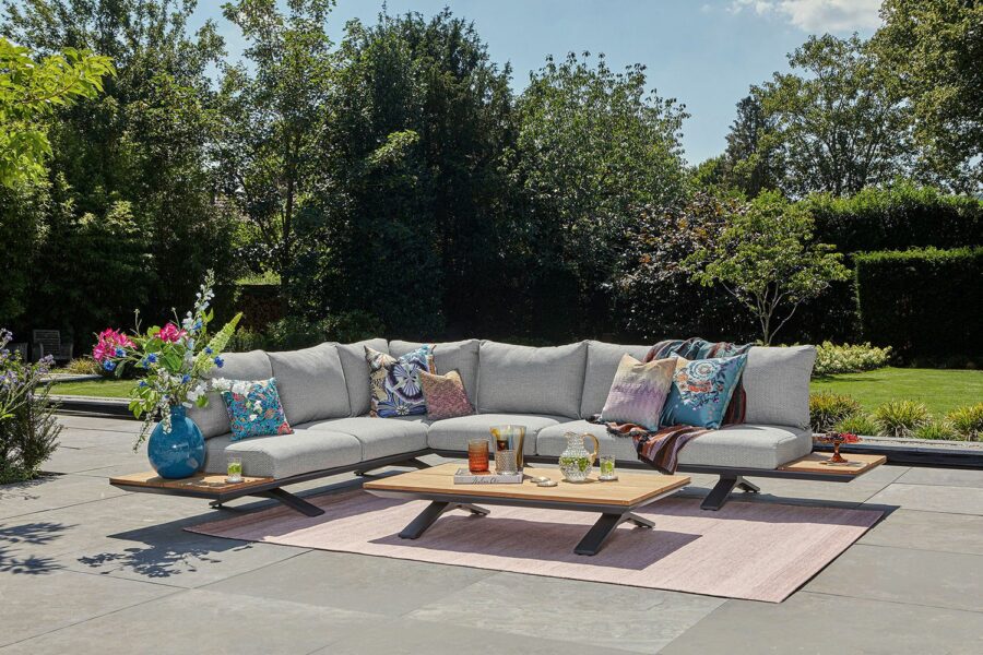 Suns Stockholm loungeset xl kussens mixed weave soft grey
