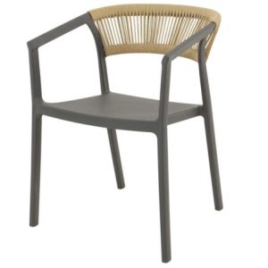 Lesli living Terrasa dining chair antraciet