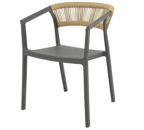 Lesli living Terrasa dining chair antraciet