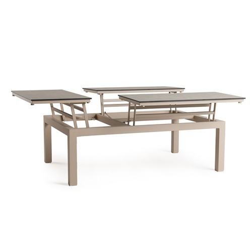 Tierra Outdoor Flip-Up koffietafel Trespa Champagne - Afbeelding 2