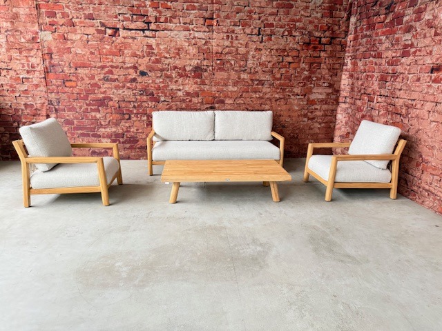 Tierra Outdoor Oasis sofa set Teak 4 delig