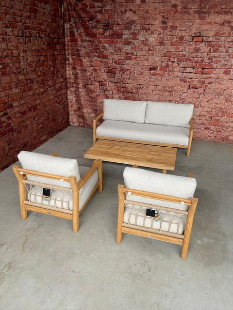 Tierra Outdoor Oasis sofa set Teak 4 delig - Afbeelding 3