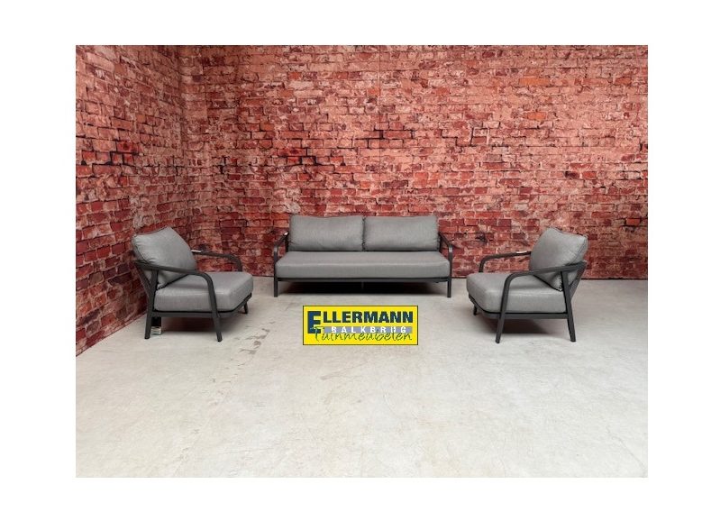 Tierra Outdoor PEP Sofa set 3 delig Charcoal