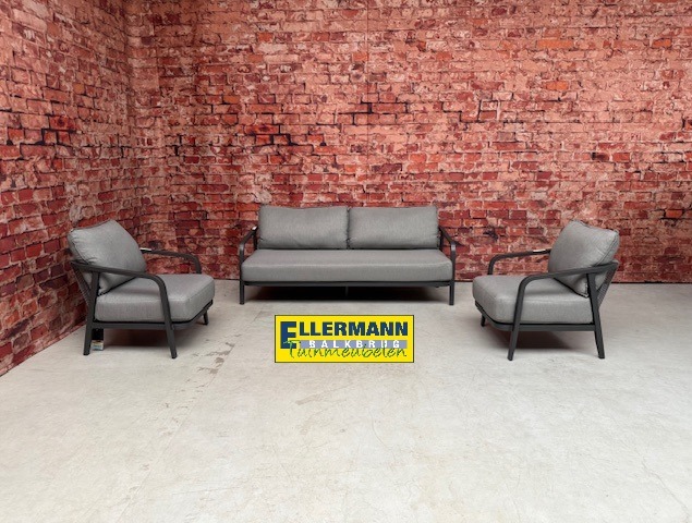 Tierra Outdoor PEP Sofa set 3 delig Charcoal