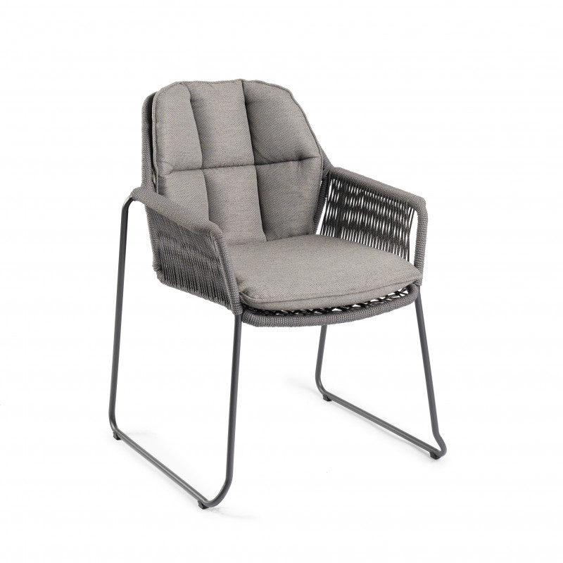 Tierra Outdoor Rivera Dining Chair Charcoal