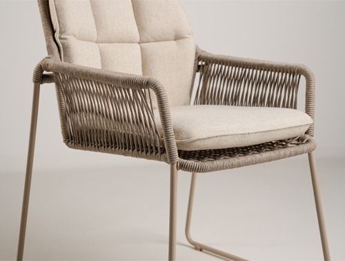 Tierra Outdoor Rivera dining chair Champagne - Afbeelding 3