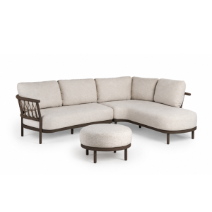 Tierra Outdoor Fresca chaise lounge Links Chocolat 3 delig