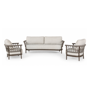 Tierra Outdoor Fresca sofa set Chocolat 3 delig